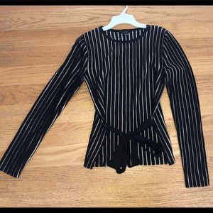 Ann Taylor Factory Sweater - Black/gold
